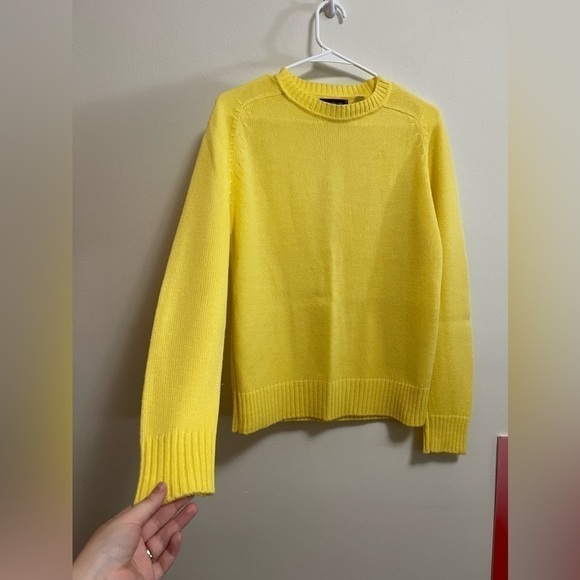 VINTAGE - Hudson’s Department Store - Women’s Yellow Knit Crewneck Sweater - M - Picture 3 of 4